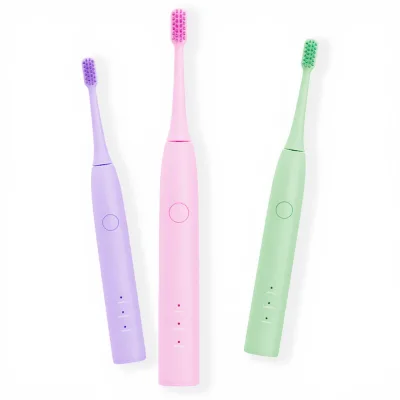 New Colorful Three Powerful Cleaning Modes Soft Bristles Wireless Rechargeable Electric Toothbrush for Adults