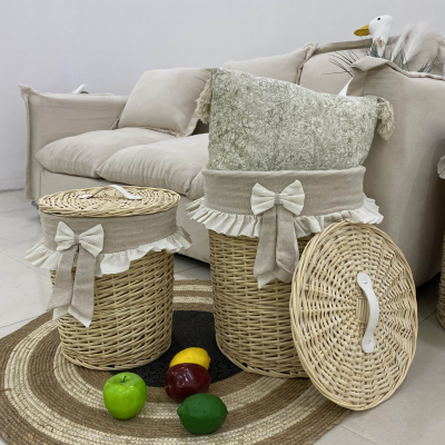 Extra Large Handwoven Wicker Laundry Hamper  Breathable Natural Rattan with Removable Washable Liner