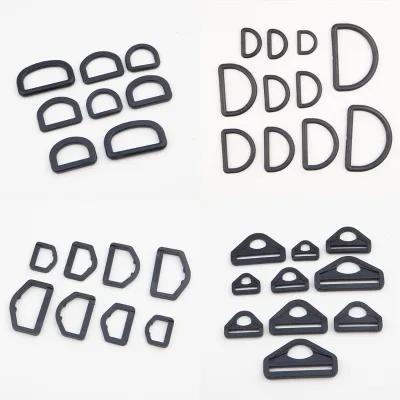 Plastic D-Ring Quality Black D Rings Loop for Belts Bags Purse Handle Craft Street Style