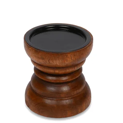 Farmhouse Rustic Natural Wood Candle Stand Home Decoration Christmas and Easter Candle Holder