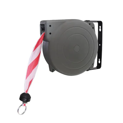 Innovative Storage System 20M Yellow/Black Safty Band Caution Safty Barrier Reel for Wark Place