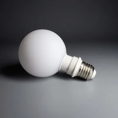 Custom Handmade Frosted White Glass Globe LED Bulb