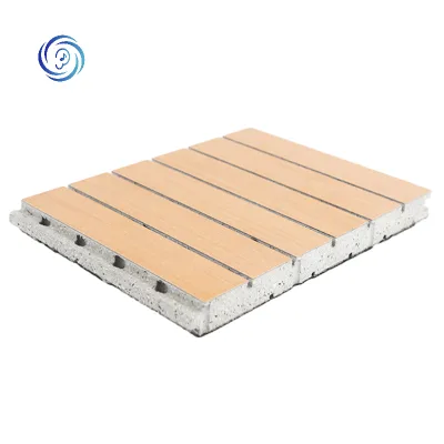 Heyin MGO Board Acoustic Panel Modern Design Fireproof ENF Grade Wooden Slat Panel for Theater Environmentally Friendly