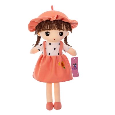 Direct Sales Sweetheart Girl Rag Doll Toy Children's Little Girl Nightgown Rag Dolls with Hat