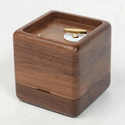 Walnut Music Box Dancing Ballerinas for Girlfriend Gift