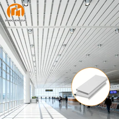 Metal False Strip Ceiling Panel Suspended Aluminum Ceiling Tiles for Commercial Space