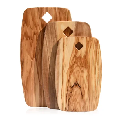 Youlike Unique Olive Wood Cutting Board Ideal for Bread, Cheese, Fruits Unique Housewarming & Wedding Gift Set