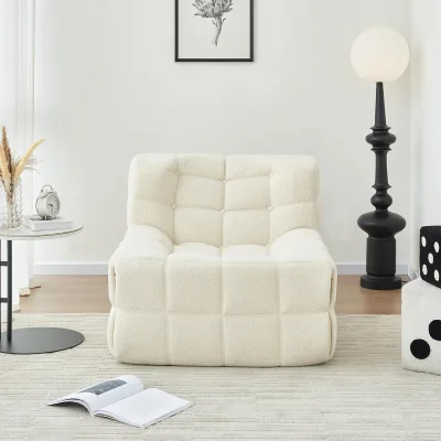 Simple Design OEM Comfortable Fabrics Bean Bag Chair Sofa Lounge Chair Comfy Sofa Chair for Bedroom Living Room Apartment