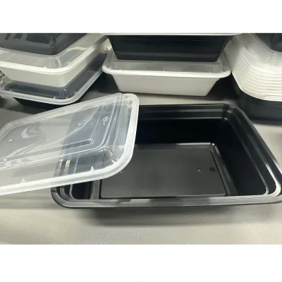 28oz/32oz/38oz Meal Prep Containers Disposable Plastic Lunch Box Food Storage Washable Containers