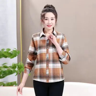 1.98 Dollar Model YLF003 Size M-2XL Button Down Shirts Long Sleeve Casual Long Sleeve Women's Blouses and Shirts for Women