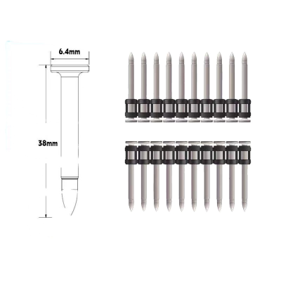 Nails Plastic Injection Nail High Hardness Concrete Retractable Rod for Lithium Battery Gun Nails