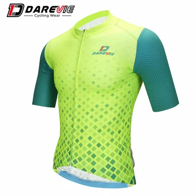 Custom Wholesale Fluorescent Ink Fabric Pro Cycling Jerseys Men Bicycle Wear for Professional Cyclists