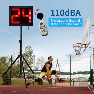 LED Electronic Basketball Scoreboard, 12/14/24/30 Shot Clock Digital Scoreboard with Remote Countdown Timer Scoreboard