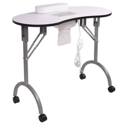 White and Portable Manicure Table /cheap Nail Table with Exhaust Fan RJ-8607A