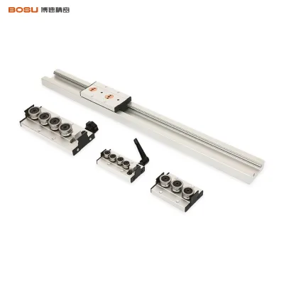 GCr15 Linear Guides Rail Shafts Aluminum Alloy Guide Rail Roller Guide with Linear Guide Blocks