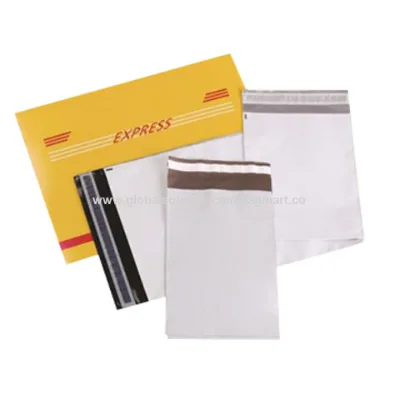 Co-extrude mailer bag, opaque white outside and black side, with high performance printing