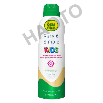 Hot Seller Wholesale Baby Mineral Enriched Reef Friendly Broad Spectrum Sunscreen Spray SPF 50 Max Protect Clear Spray