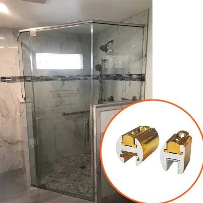 High Hardness Aluminum H Channel Profile Shower Screen Double Glass Holding Aluminum Extruded H Bar for Hotel Bathroom Project