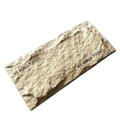Natural Rock Face Wall Stone Panel Lightweight Faux Stone Wall Panels