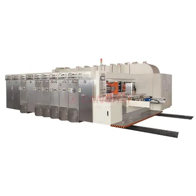 High Speed Carton Flexo  5 Color Flexo Printer Slotter Die Cutter Folder Gluer Machine