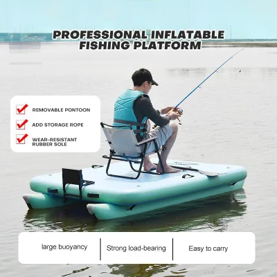 Drop Stitch Air Cushion Removable Pontoon Fishing Floating Dock Inflatable Platform