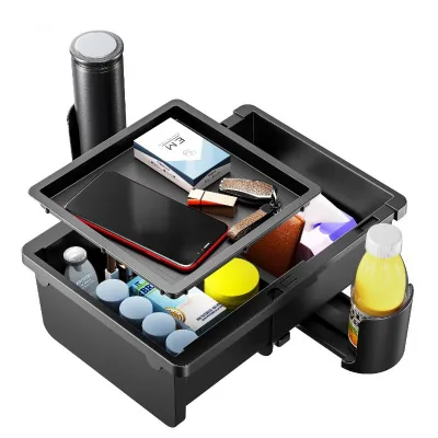 Universal Adjustable Car Storage Box Plastic Seat Armrest Storage Box Paper Towel Holder Interior Supplies Universal for Cars