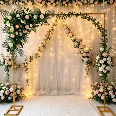 Simple Floral Square Arch Iron Flower Stand Rack Rectangular Balloon Arch Stand for Wedding Display