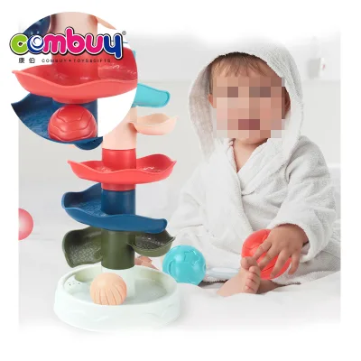 Building Blocks Stacking Sliding Game Electric Toys Track Rolling Ball