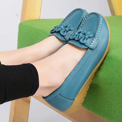 New Arrival Classic Good Quality Mother Casual Shoes Women Genuine Leather Shoes Loafers