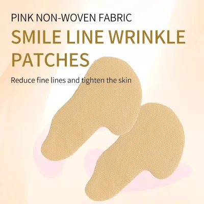OEM Hyaluronicacid Wrinkle Removal Pink Non-Woven Fabric Smile Line Wrinkle Patches