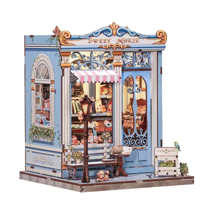 CuteBee Wholesale DIY Book Nook Kit CWGC207 3D Wooden Puzzle Adult Model Toy Miniature House Nook Craft Kits
