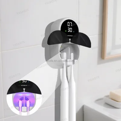 Mini Toothbrush Case Infrared Induction UV Toothbrush Sanitizers with Led Screen Panels Display