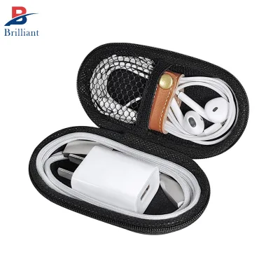 Wholesale Custom Wireless Earphones Case Bag EVA Earbuds Earphone Protective Case with Logo Cable Earphone Storage Case Cover