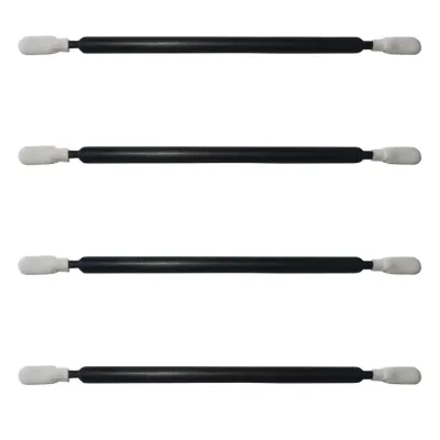 Industrial Dust Free Cotton Swabs Cleanroom High Absorbency Printer Solvent Double Head Black PP Stick Cleaning Swab