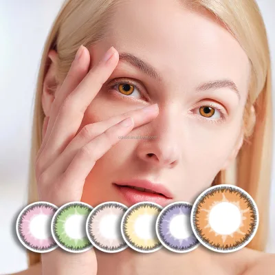 High Selling Yearly Disposable New Style Contact Lenses Natural Colored for Small Pupils High Breathability Moist Comfortable