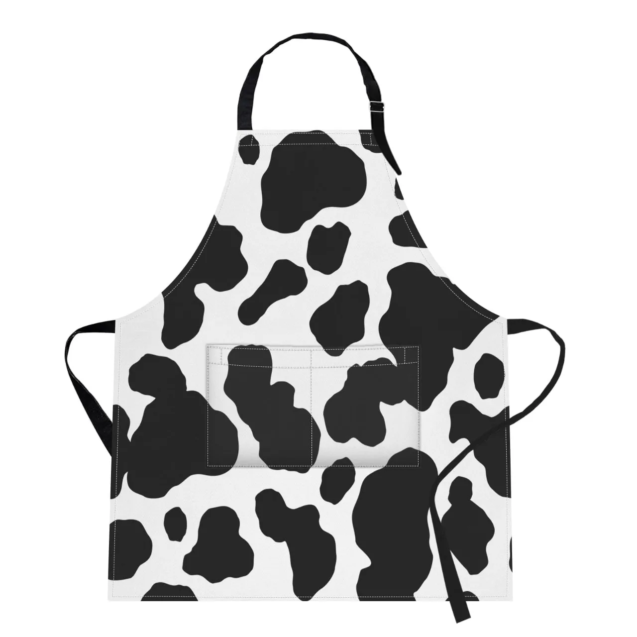 Adjustable Waist Kitchen Barista Apron Canvas Bib Pocket Full Printing Design Waterproof Cooking Garden Hairdressing Chef's