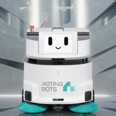 DIMA Cordless AI-powered Waterless Floor Scrubber Robot No-water Vacuum Cleaning Robot