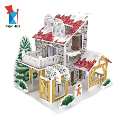China Professional Manufacture Snow Christmas House Teenagers Tale 3D Puzzle