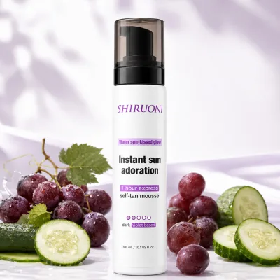 OEM Warm Sun-kissed Glow Instant Sun Adoration 1-hour Express Self-tan Mousse Dark Violet Based