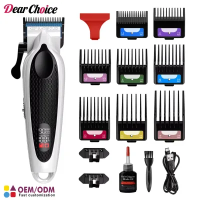 Cordless Professional Hair Clipper 9000RPM High Speed Motor DLC Coated Blade USB Type-C Rechargeable Barber Trimmer Kit