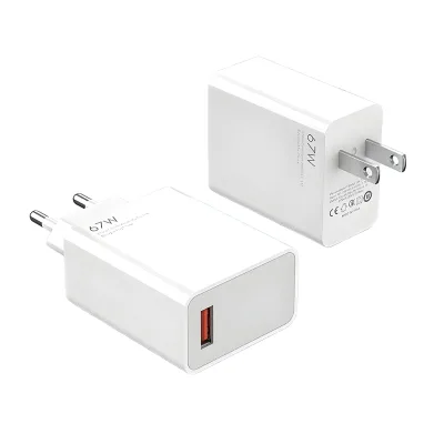 67W Turbo PD/QC3.0 Power Supply Adapter for Redmi K40/K50 & More | Phones/Tablets & Earphones with EU/US Plug | Eco-Friendly