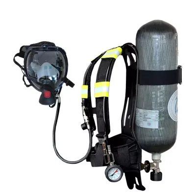 ISO CE Carbon Fiber SCBA Set Breathing Full Face Mask 3L 6L Fireman Air Breathing Light Weight Self-Rescue Positive Fire Saety