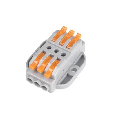 3 Pin White 250V 600V Light Strip Terminal Connector to Wire Connection Use 3 Ways Connector Led Connect