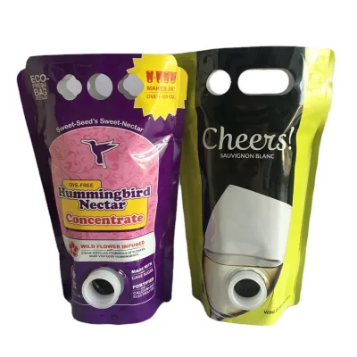 Recyclable Laminated Aluminum Wine Bag in Box 1.5L Liquid Packaging