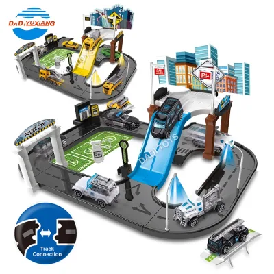 High Quality City Parking Garage Toys Boys Police Track Car Parking Lot Toy