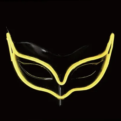 Hot Halloween Half Face Steampunk Mask with LED Light Rechargeable Arrow Chain for Carnival Props Masquerade Decoration