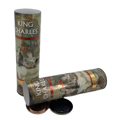 Customized Craft Paper Cylinder Packaging Box for Tea Coffee Whisky & Juice-Recycled Materials Round Tube Design