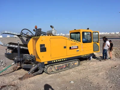 XZ200 Diesel Horizontal Directional Drilling Rig 60mm Drilling Diameter Max 500m Depth 8500KG Weight Pump Gearbox 1 Year