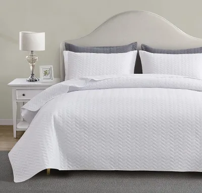 Custom Hotel/Home Solid Color Quilted Ultrasonic Microfiber Comforter/Quilt Bedspread