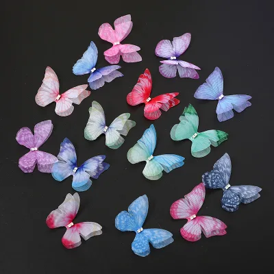 Brand New Colorful 3D Butterfly Flower Cake Topper Valentine s Day & Birthday Dessert Decoration Insert